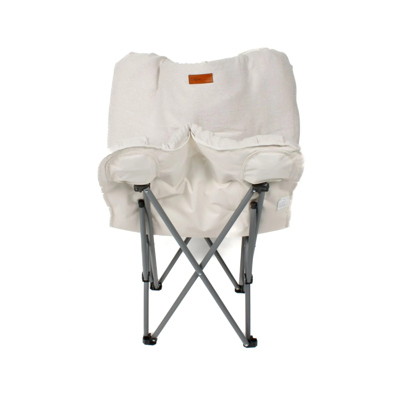 Beiger Eclipse Campingstuhl Herkules, Faltstuhl mit Armlehnen und Transporttasche.