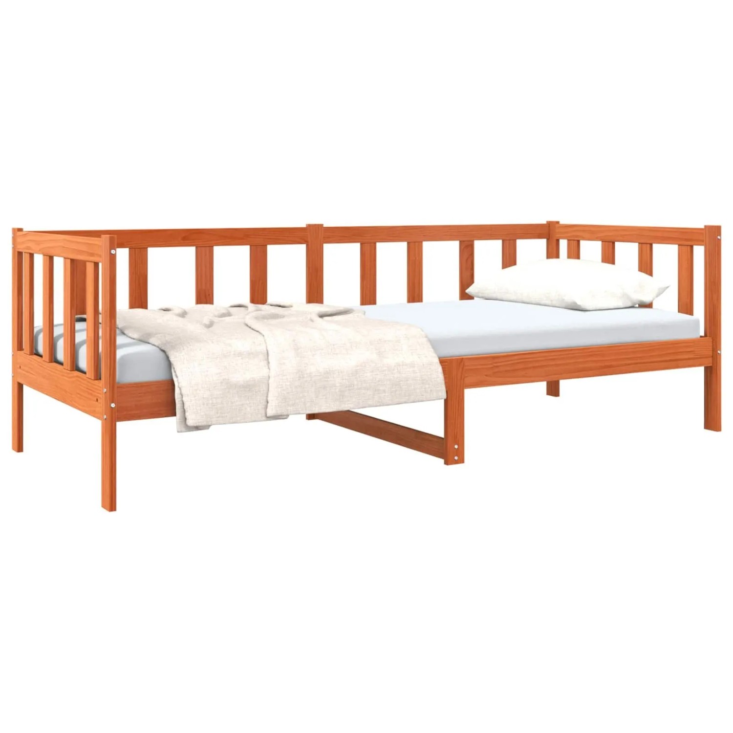 vidaXL Bettrahmen Wachsbraun 80 x 200 cm Massives Kiefernholz 863893