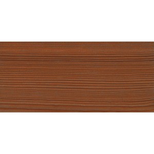 Nahaufnahme von behandeltem Thermoholz mit Osmo Holzöl Spezial, Farbton Thermoholz.