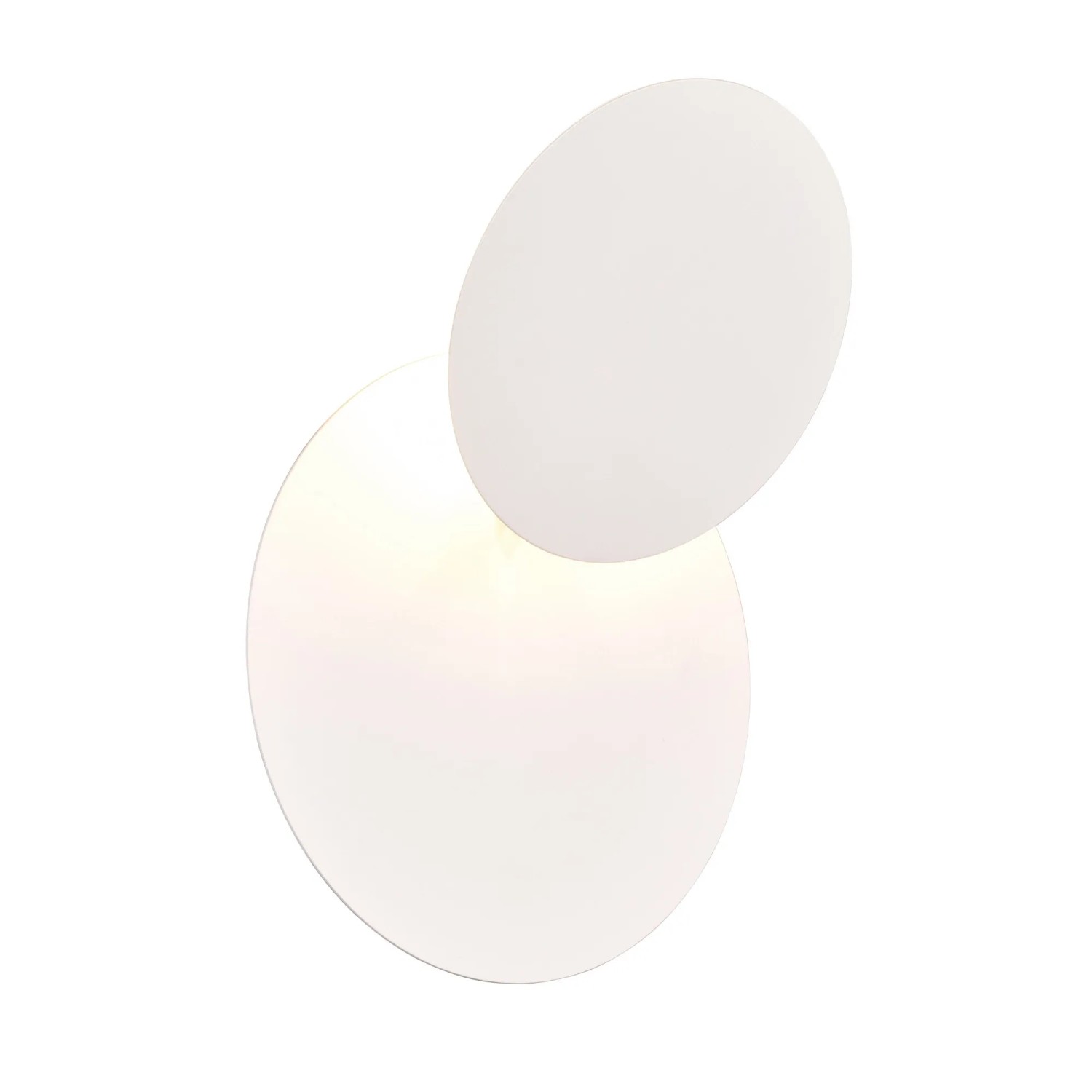 Moderne, runde, matte, weiße Trio LED-Wandlampe Mio mit indirekter Beleuchtung.