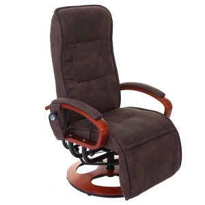 Berlinlodge Relaxliege Athene Mit Massagefunktion HxBxT 118x69x143 cm Sitzhöhe 49 cm Mit Massage Stoff/Textil Wildlederimitat Braun Massagesessel