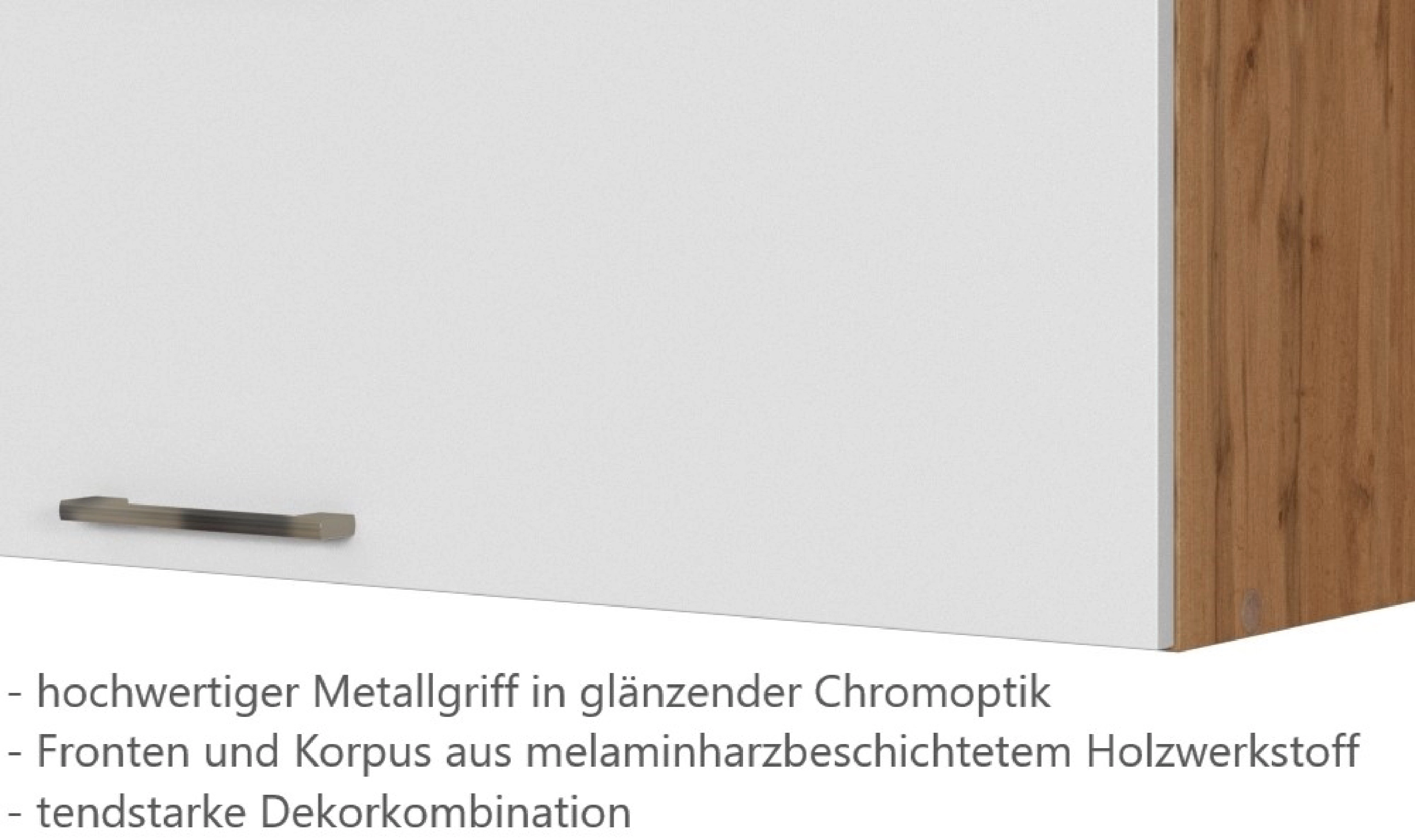 Held Möbel Klapphängeschrank Sorrento BxHxT 100 x 57 x 34 cm Weiß-Wotaneiche  kaufen bei OBI