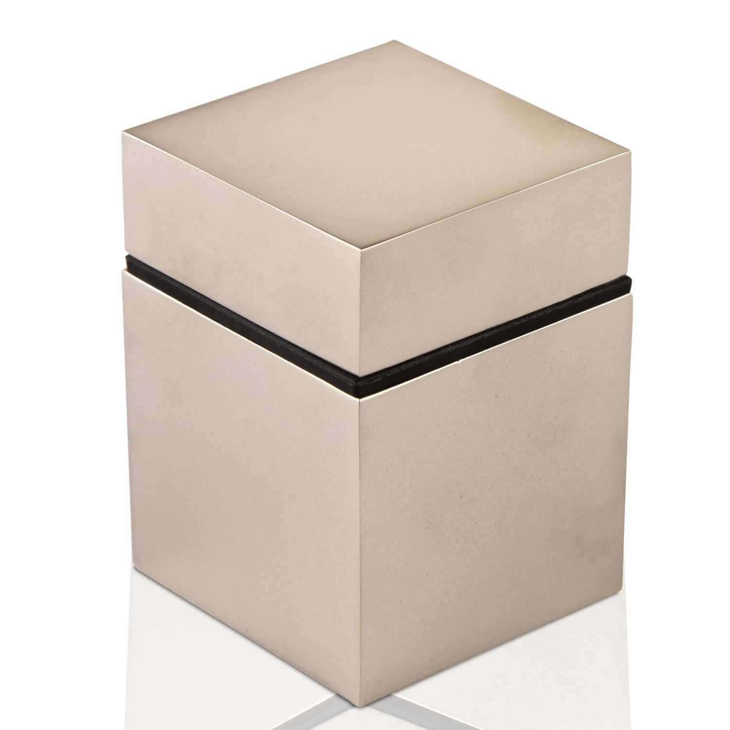 SOTECH Glasbodenträger CUBE 40 x 40 mm Edelstahloptik Matt