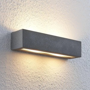 Lindby Beton Wandleuchte Wandlampe Innen Nellie 9624678 Modern in Alu aus Beton 2-flammig G9 Wohnzimmerleuchte