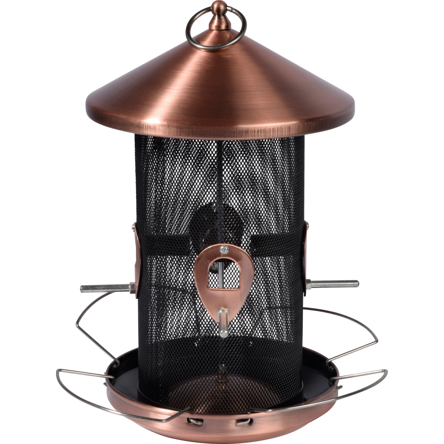 Dobar XXL Futterspender mit Gitterröhre 20 cm x 20 cm x 32 cm Metall
