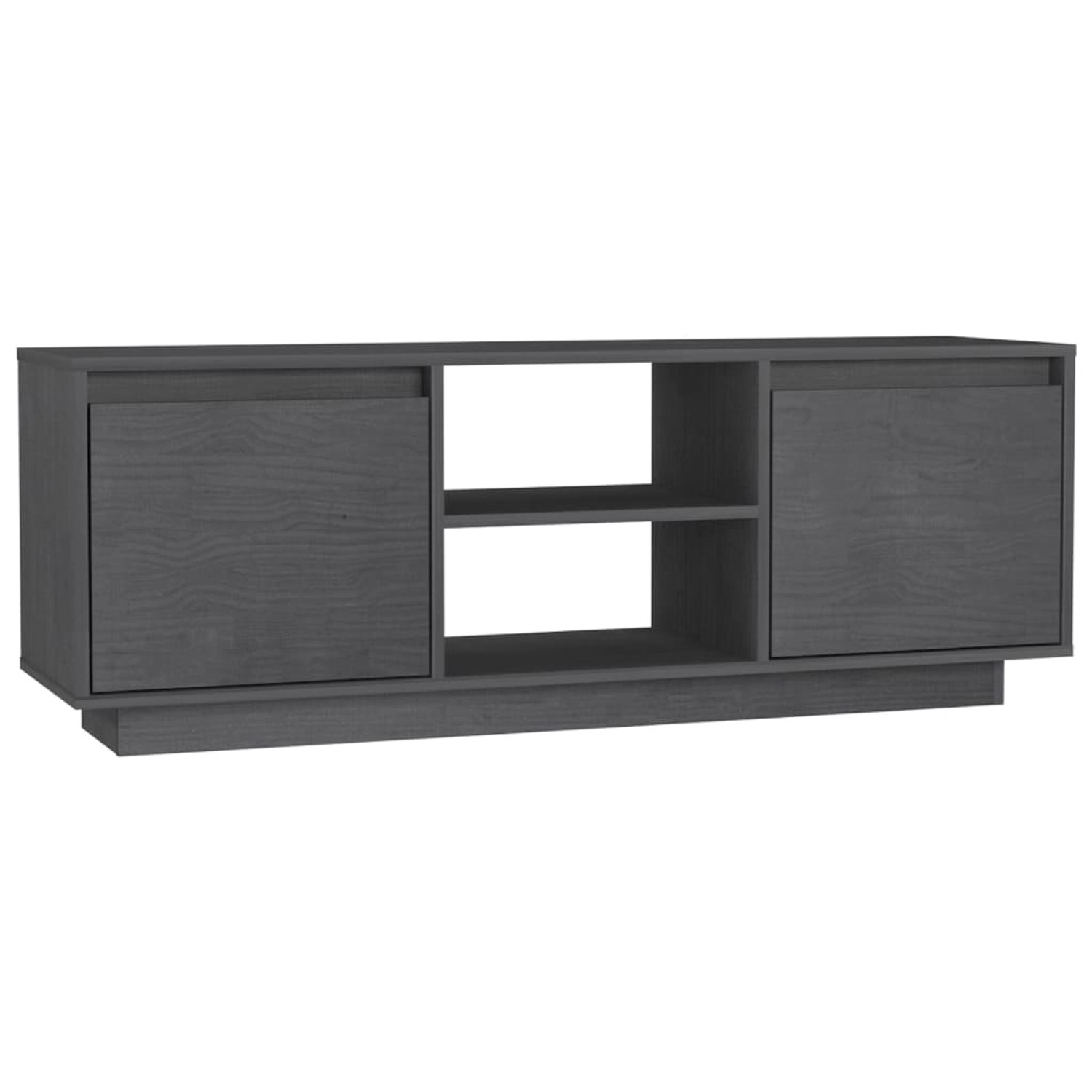 Tv-schrank Grau 110x30x40 Cm Massivholz Kiefer günstig online kaufen