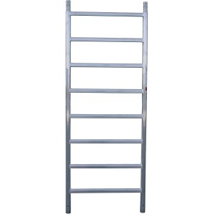 Krause Climtec Vertikalrahmen, 2,00x0,65 m, für Gerüstbau. Silberner Leiterrahmen mit Sprossen.