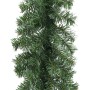 Dichte grüne Weihnachtsgirlande aus PVC mit realistischen Tannennadeln für festliche Dekoration.
