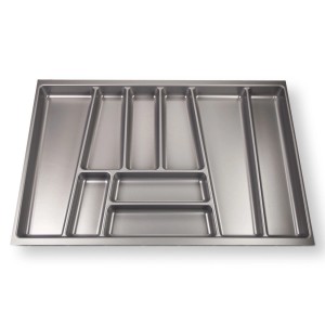 SOTECH ORGA-BOX II Besteckeinsatz 800 mm Höhe 45 mm Silbergrau Für Nobilia Schubladen