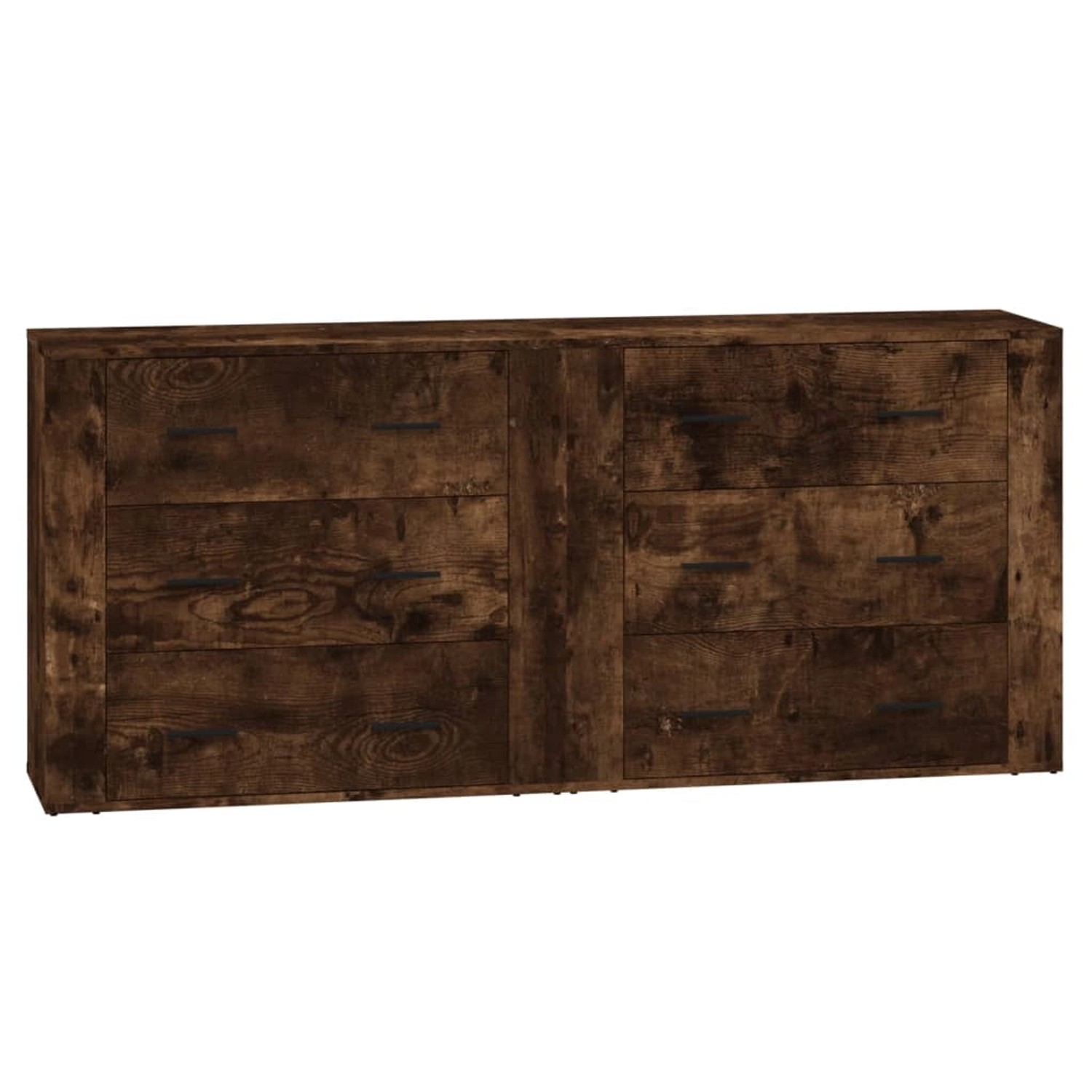 vidaXL Sideboards 2 Stk Räuchereiche Holzwerkstoff 3185412