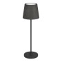 Schwarze EGLO LED Akku Tischleuchte LEONERO mit Touchdimmer, H 340mm.