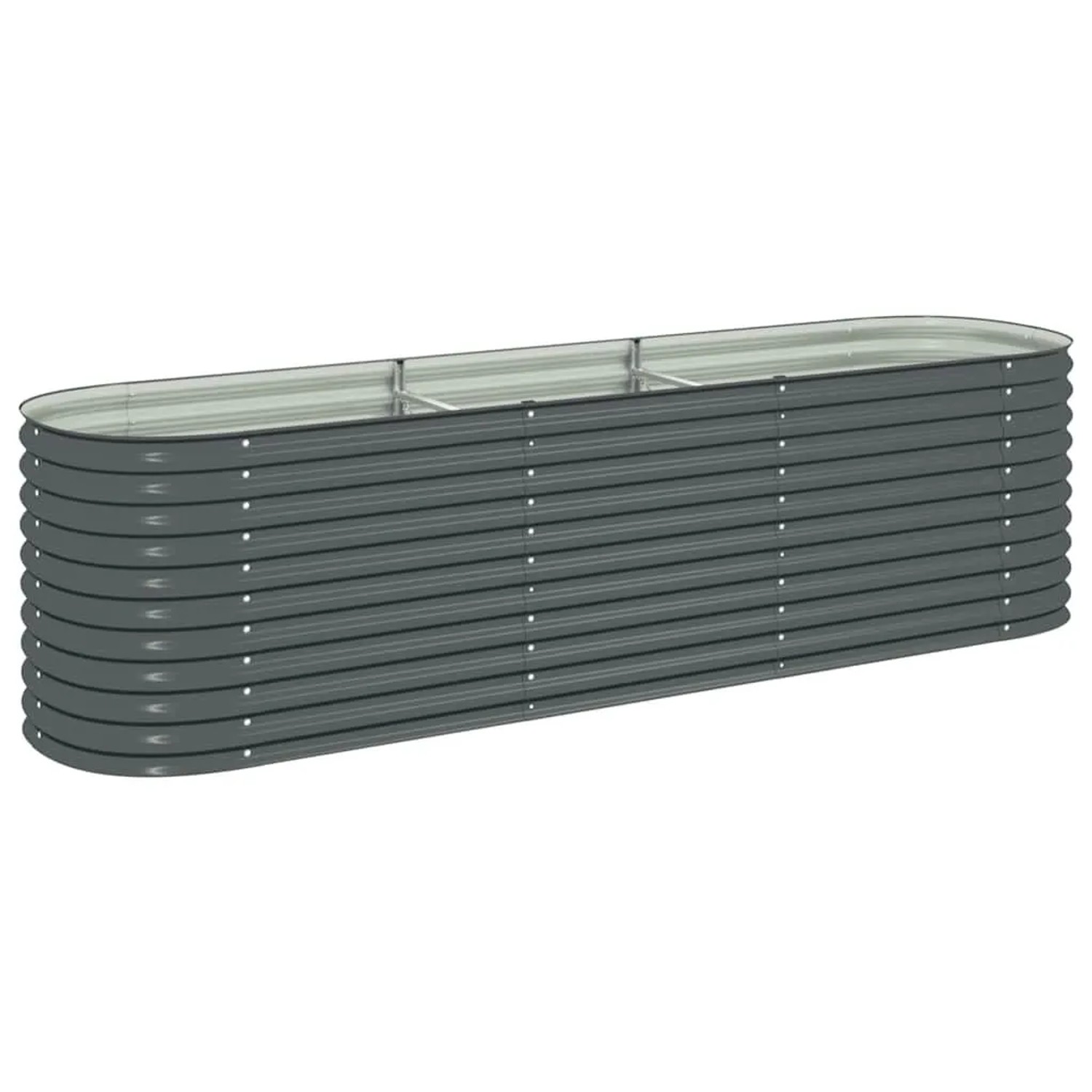 DELUKE Rundes Hochbeet Für Garten BLUMO Verzinkter Stahl Hochbeet Metall Gartenbeet Rund Metall Blumenbeet Gemüsebeet 32...