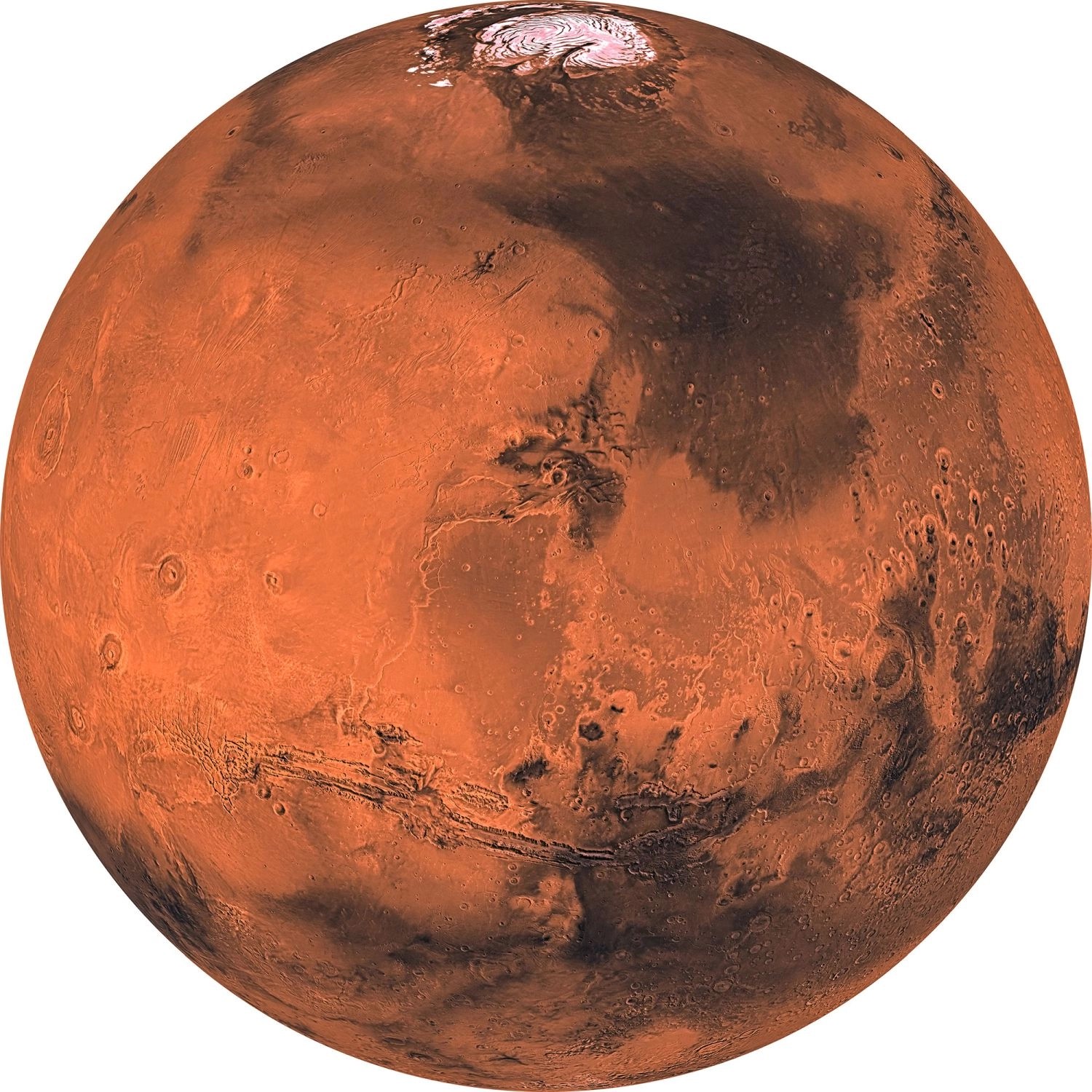 Sanders & Sanders Selbstklebende Runde Tapete Planet Mars Terrakotta Ø 125 cm 611761