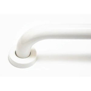 Weißer Bagnoxx Badewannengriff aus Edelstahl, 30 cm, für sicheren Halt und als Einstiegshilfe.