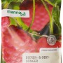 Manna Bio Obst- und Beerendünger 1 kg im Beutel mit Himbeeren. Dünger für Beeren und Obst.