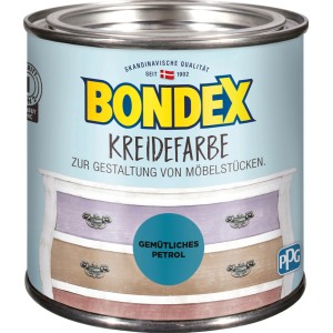 Dose Bondex Kreidefarbe Gemütliches Petrol, 500ml, zur Möbelgestaltung.