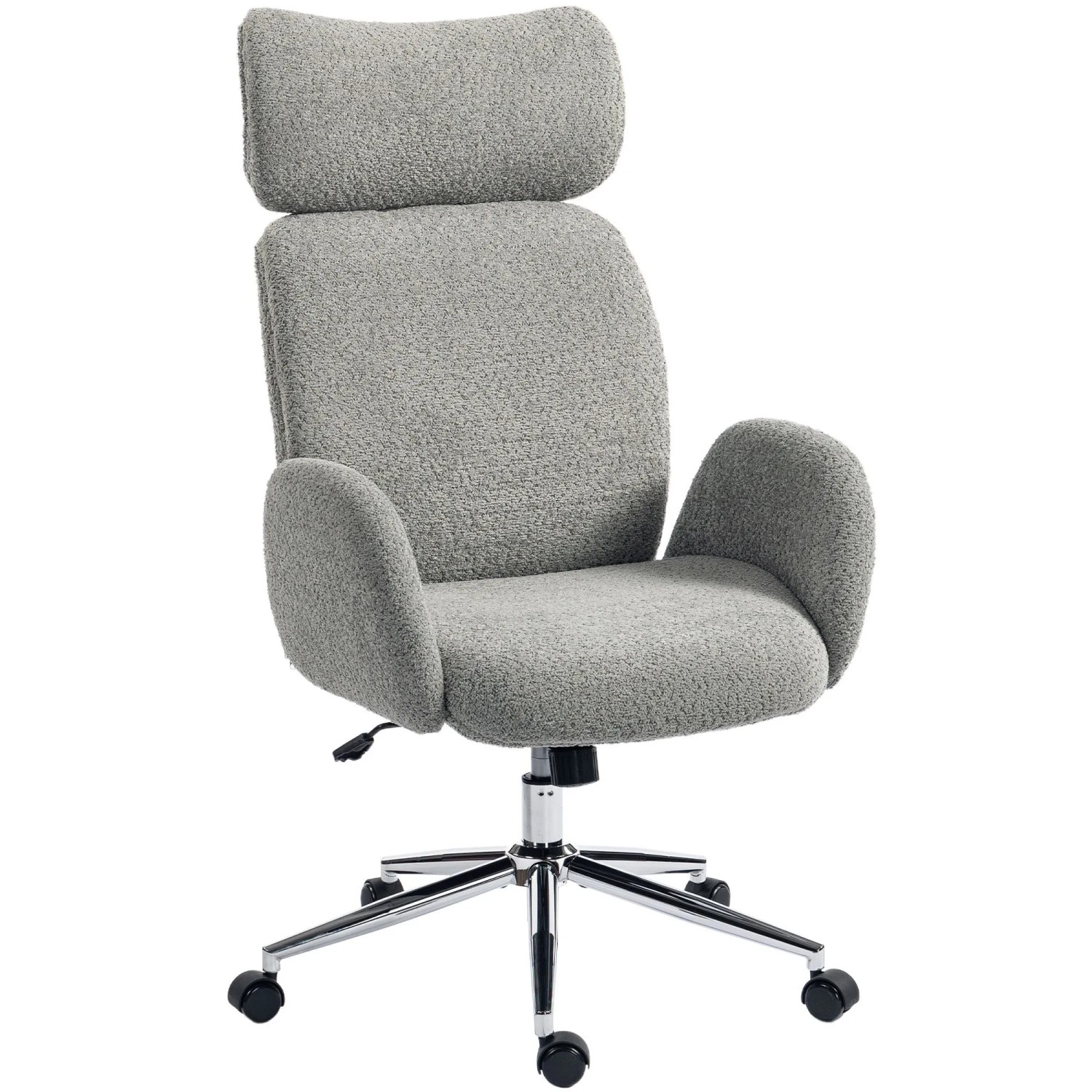 HOMCOM Office Chair Polyester 75L x 65B x 115-123H cm Dunkelgrau