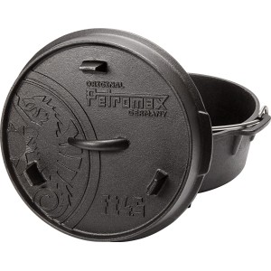 Petromax Dutch Oven FT4.5, 3,5 l, schwarz, mit Deckel und Füßen, ideal zum Kochen im Freien.