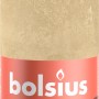 Bolsius Rustik-Kerze Shine Winter Edition, Ø 6,8 cm, 13 cm hoch, in Haferbeige.