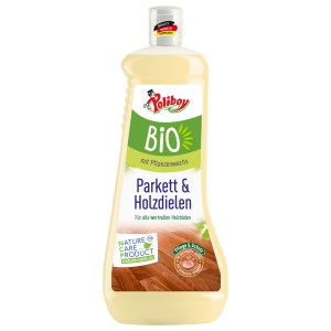 Poliboy BIO Parkettpflege, 1L Flasche für Holzdielen & Parkettböden. Reinigt und pflegt.