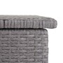 Proregal Poly-Rattan Kissenbox HxBxT 63x135x52cm Basic Grau 320L Gartentruhe Auflagenbox Truhe_4