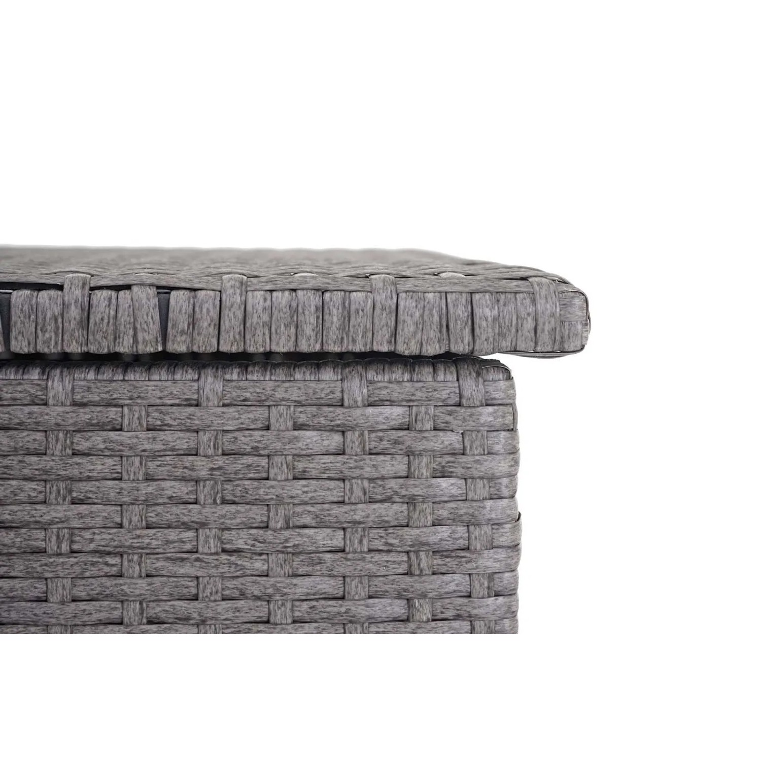 Proregal Poly-Rattan Kissenbox HxBxT 63x135x52cm Basic Grau 320L Gartentruhe Auflagenbox Truhe_4