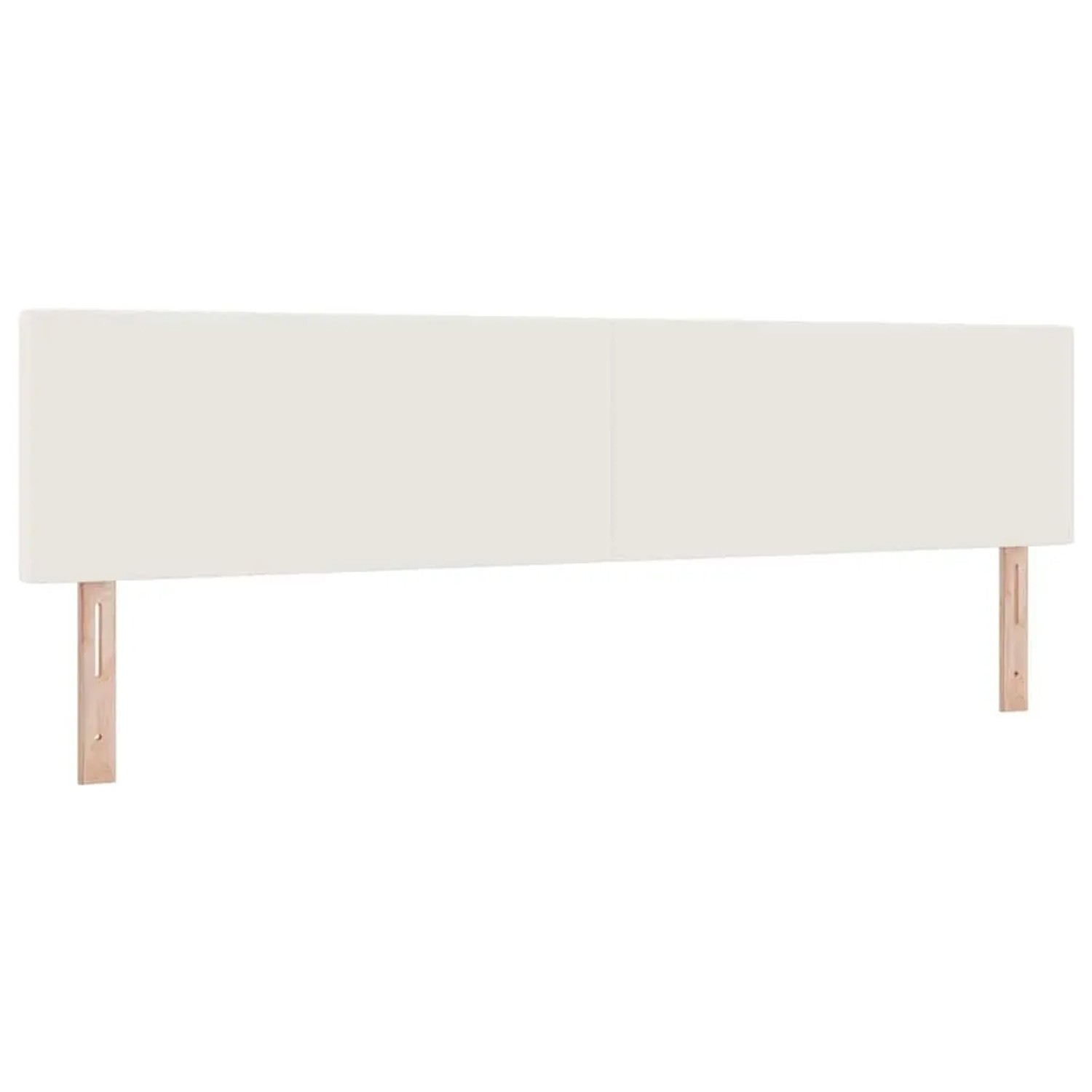 vidaXL Kopfteil mit Kopfteil Creme 200 cm Kunstleder 42007067