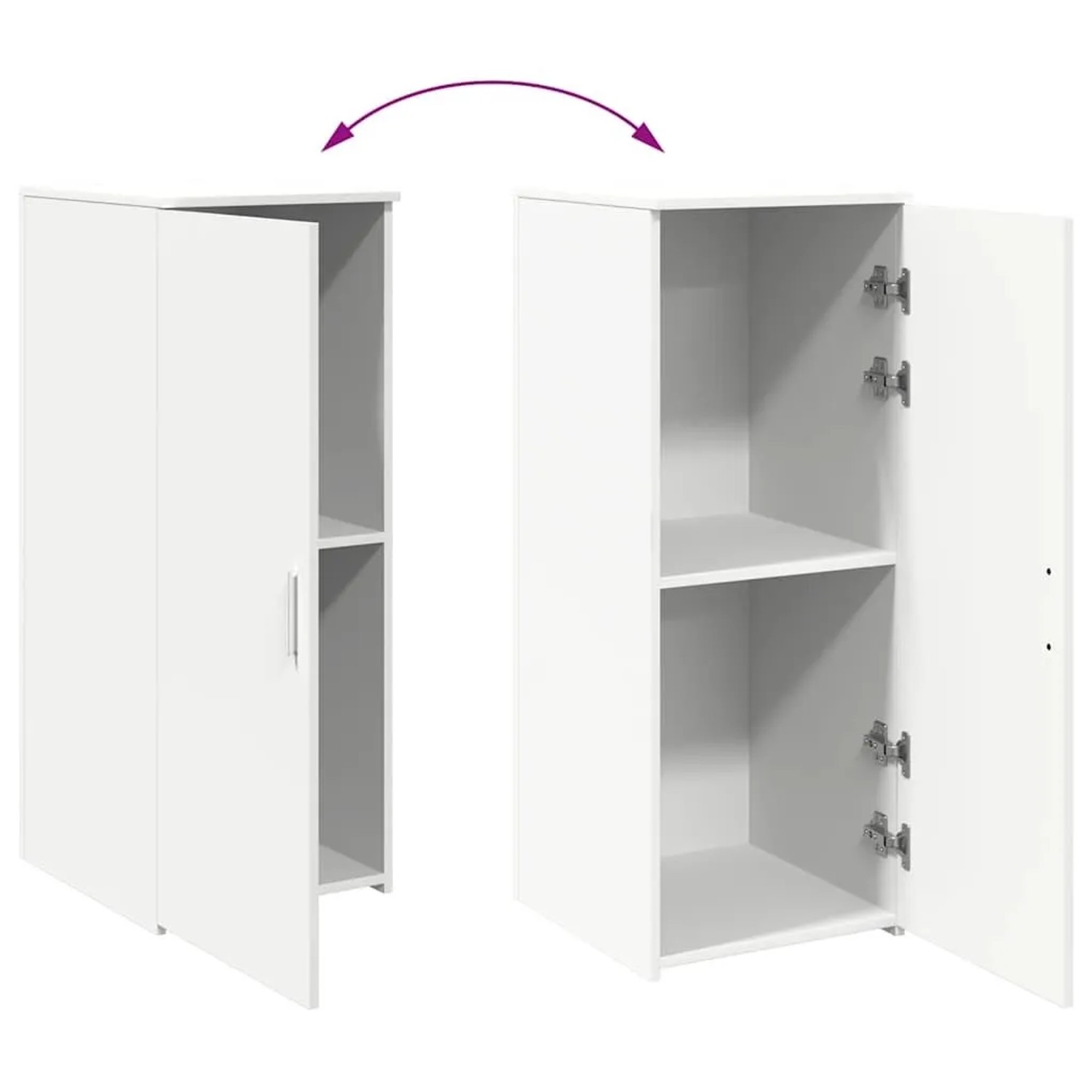 vidaXL Lagerschrank Weiß 40 x 45 x 103,5 cm Holzwerkstoff 859033_8