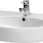 Weißes Cersanit Waschbecken PA60 zur Wandmontage mit Armatur. Handwaschbecken aus Keramik.