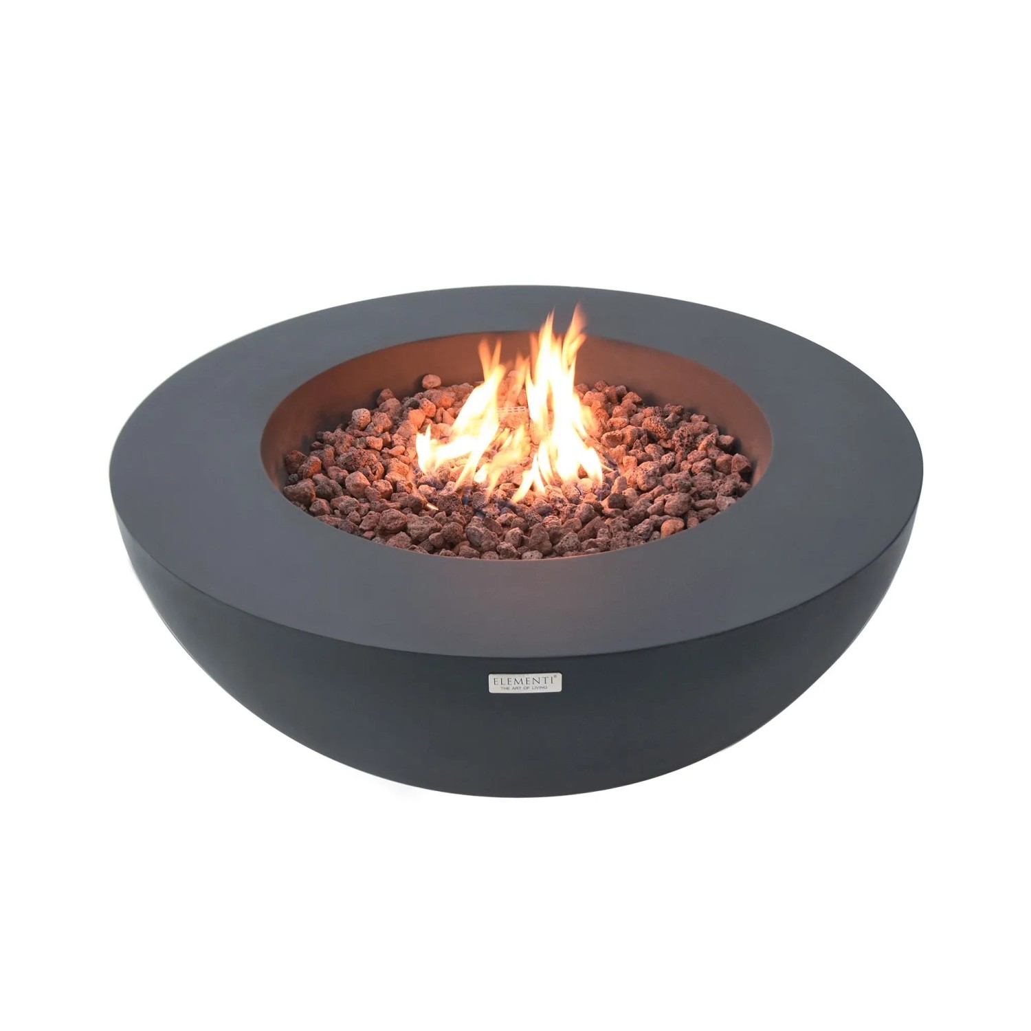 Elementi Gasfeuerstelle Lunar in Beton-Optik Dunkelgrau aus Faserbeton günstig online kaufen