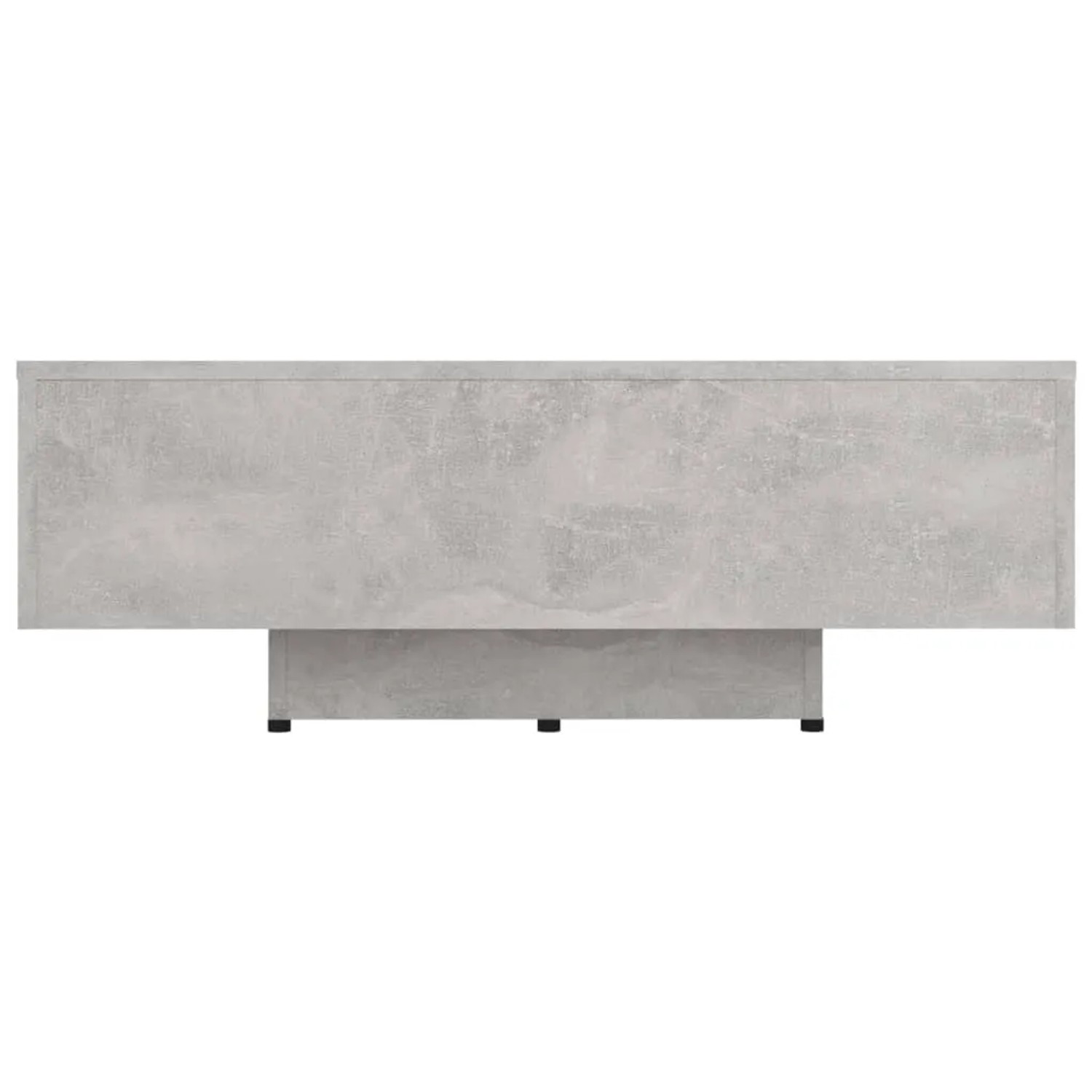 Moderner, betongrauer Couchtisch (85x55x31 cm) aus Holzwerkstoff für das Wohnzimmer.