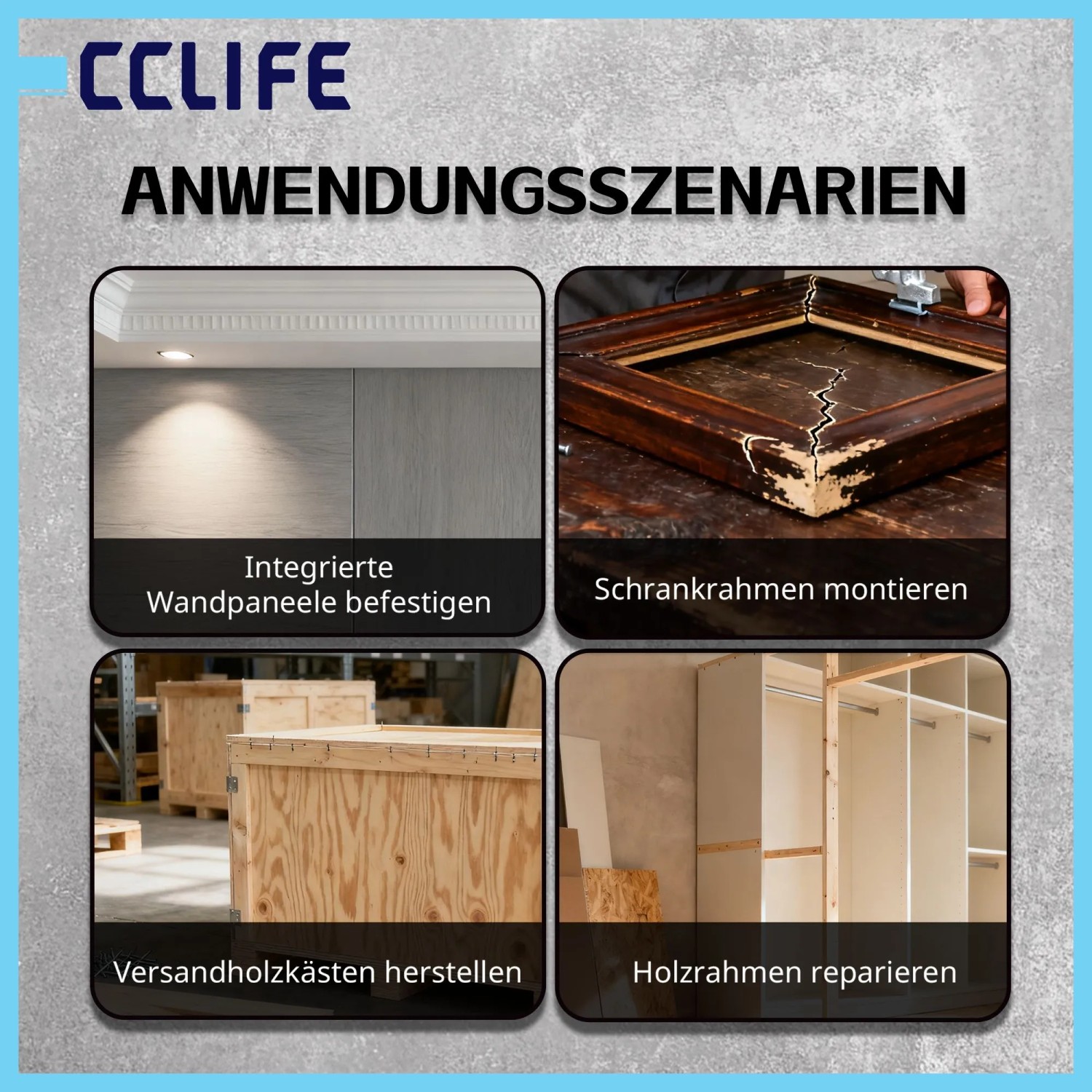 CCLIFE Elektrotacker 30 Schuss/Min. für T- und U-Nägel 15-32 mm mit Tiefenregler_8