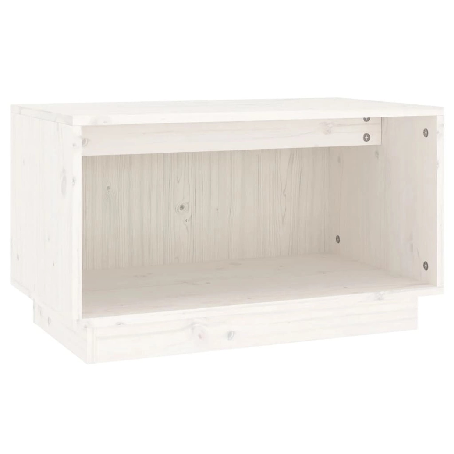 vidaXL TV-Schrank Weiß 60x35x35 cm Massivholz Kiefer 813825 günstig online kaufen