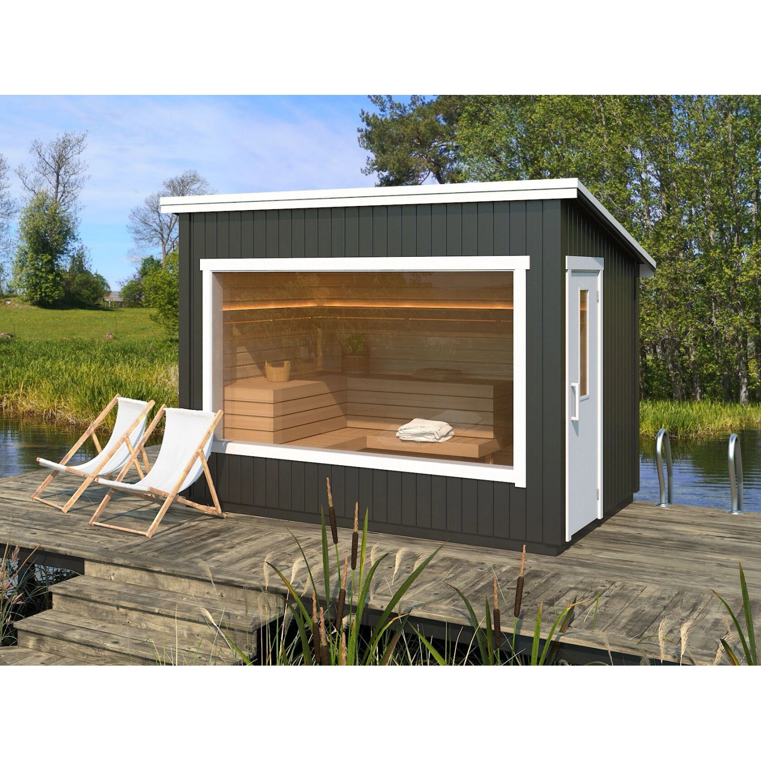 Fjordholz Design Saunahaus Modell Kalle günstig online kaufen