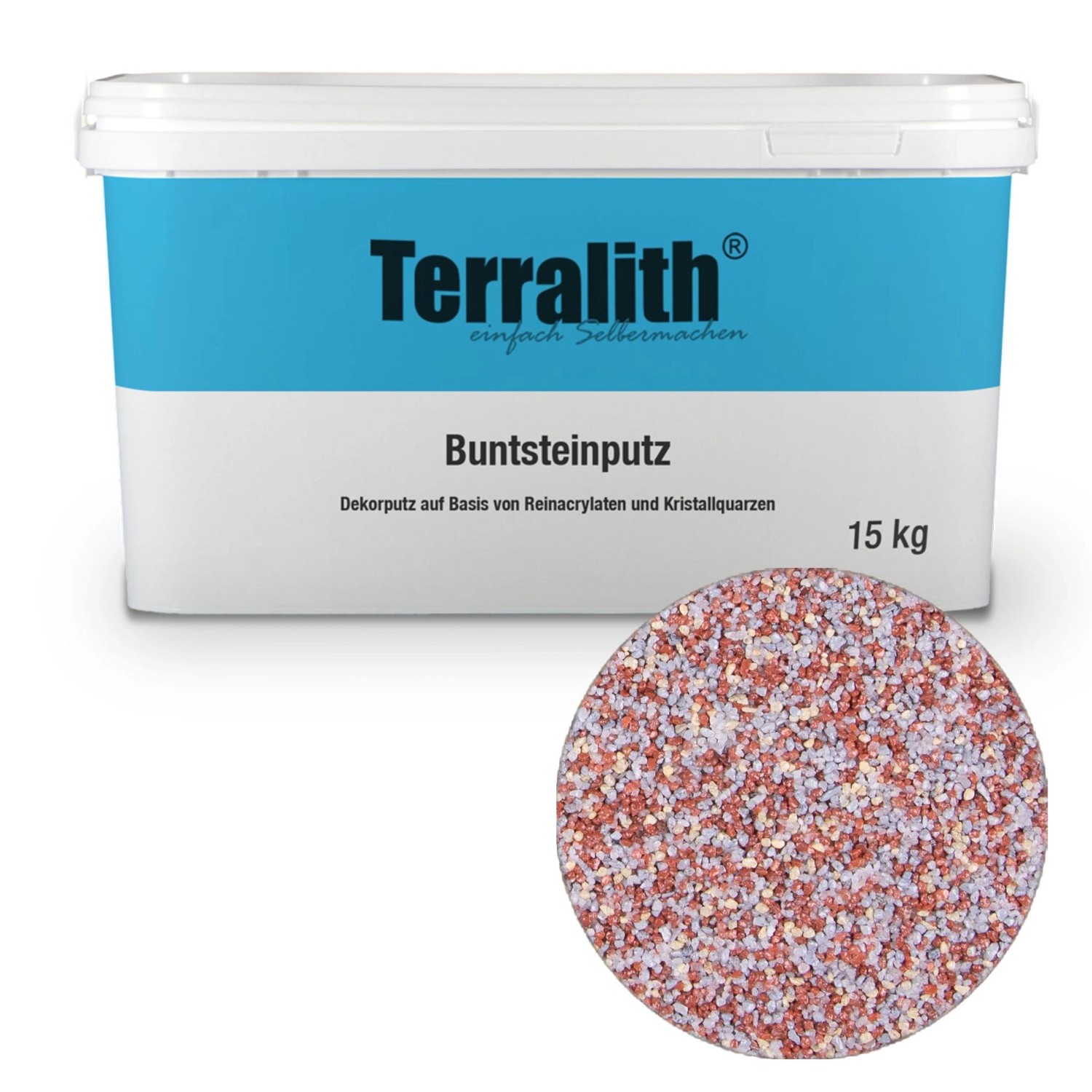 Terralith Buntsteinputz Mosaikputz 2mm -15 kg- BSP140 Weis Gelb Rot Grau