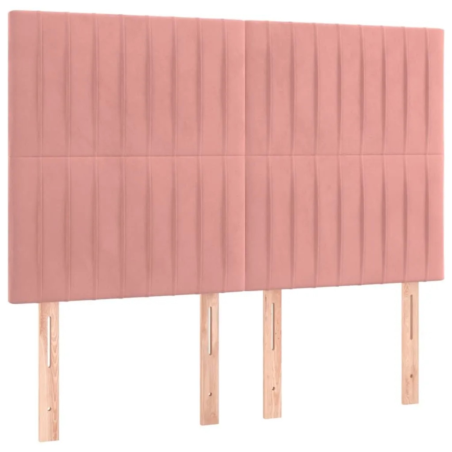 vidaXL Kopfteil Rosa 144x5x118/128 cm Samt 3116623