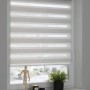 Schöner Wohnen Doppelrollo Tilda, hellbeige, 45x150 cm, Strukturstoff für variable Lichtdosierung.