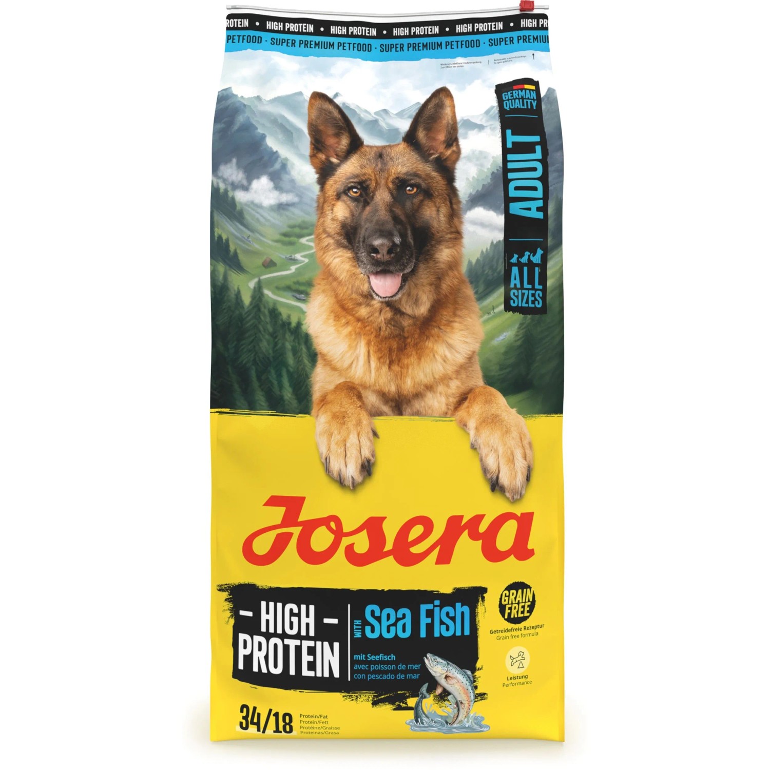 Josera Hunde-Trockenfutter High Protein Adult mit Seefisch 12,5 kg
