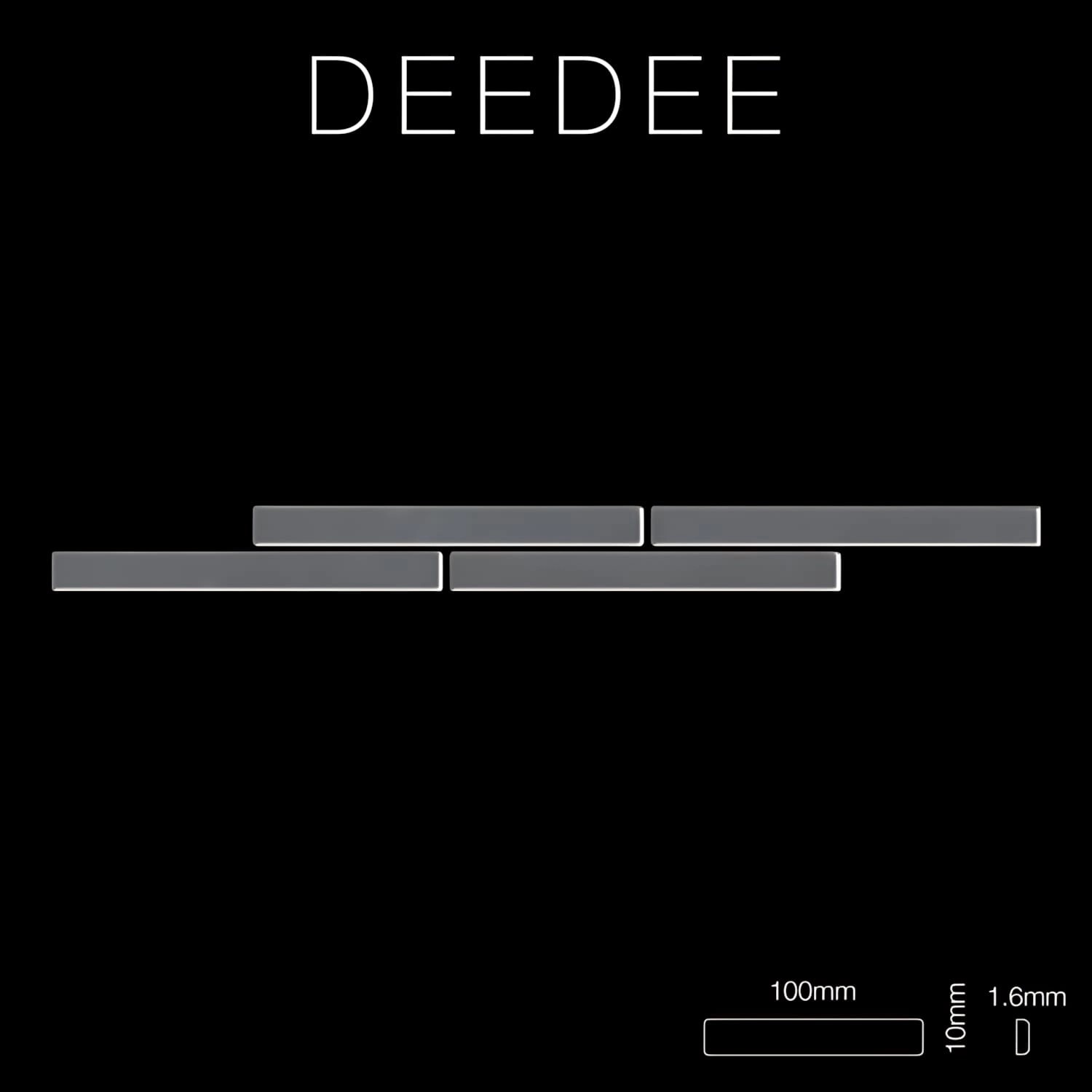 Hochglanz Mosaikfliese Marine Grau aus Edelstahl, Deedee-S-S-MM. Ideal für Bad & Küche.