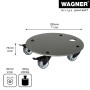 Wagner Pflanzenroller GH 0629, Ø 30cm, schwarz, mit Rollen und Feststellern für den einfachen Transport von Pflanzen.