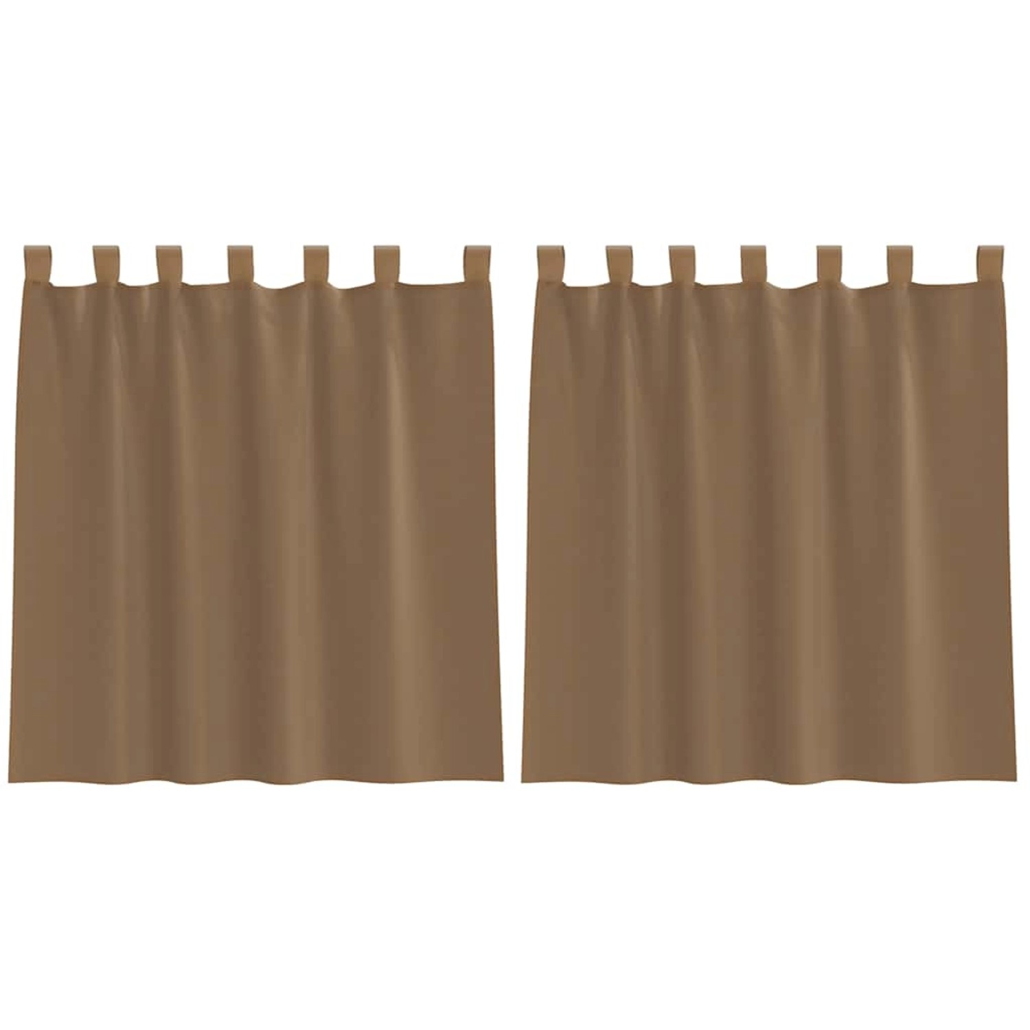 vidaXL Voile Vorhänge mit Schlaufen 2 Stk Hellbraun 140x140 cm 4102311 günstig online kaufen