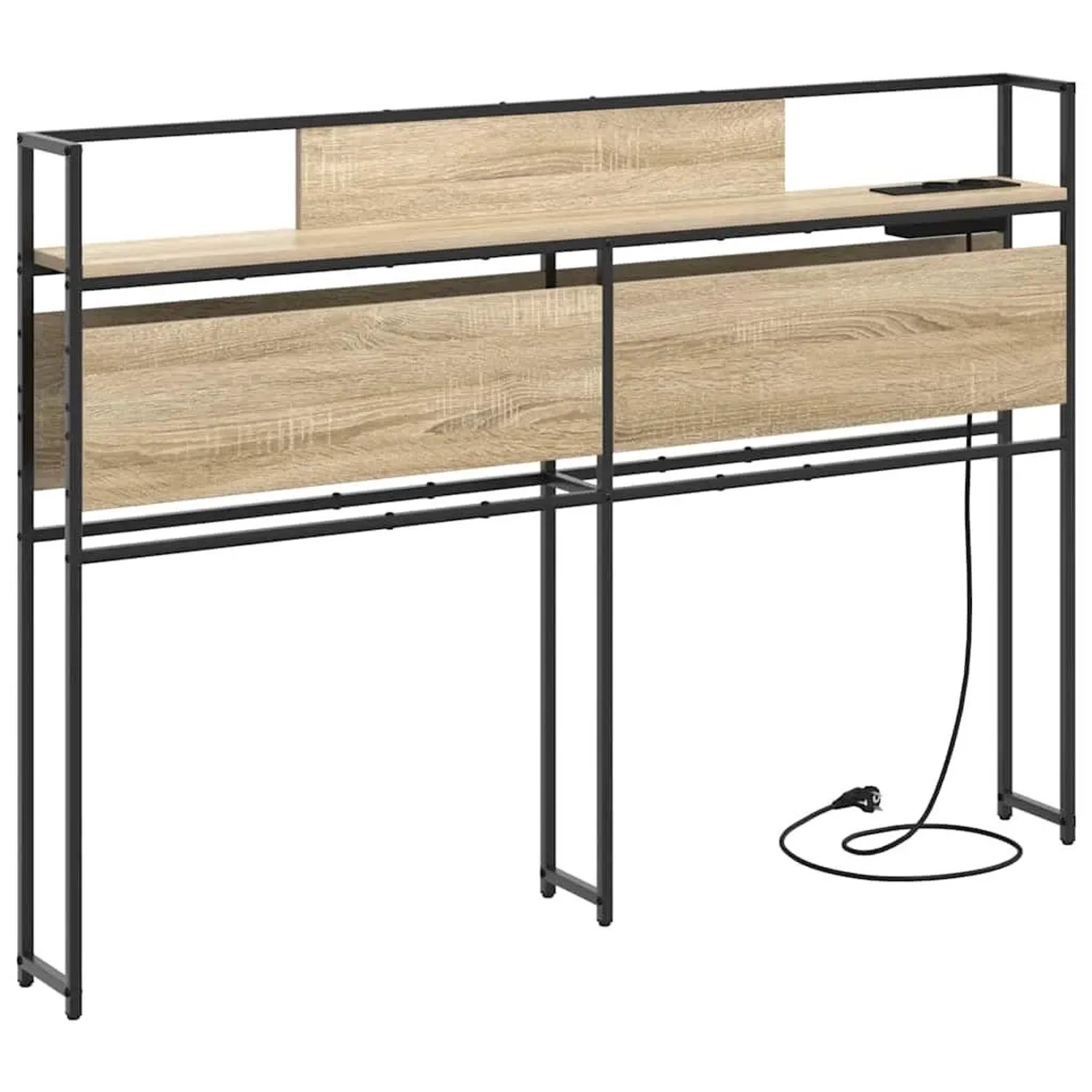 vidaXL Stauraum-Kopfteil mit Regal Sonoma-Eiche 120 cm Holzwerkstoff 859631