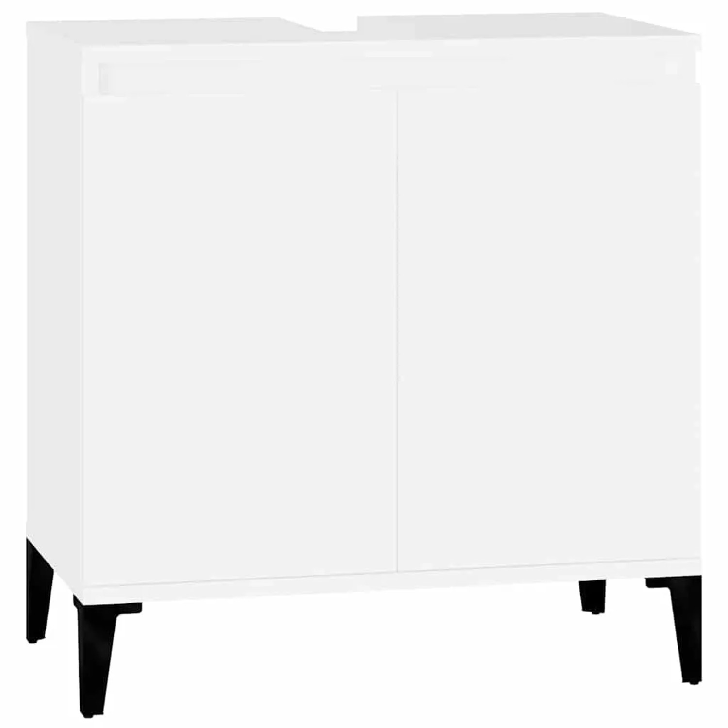 vidaXL Waschbeckenunterschrank Weiß 58x33x60 cm Holzwerkstoff 821260