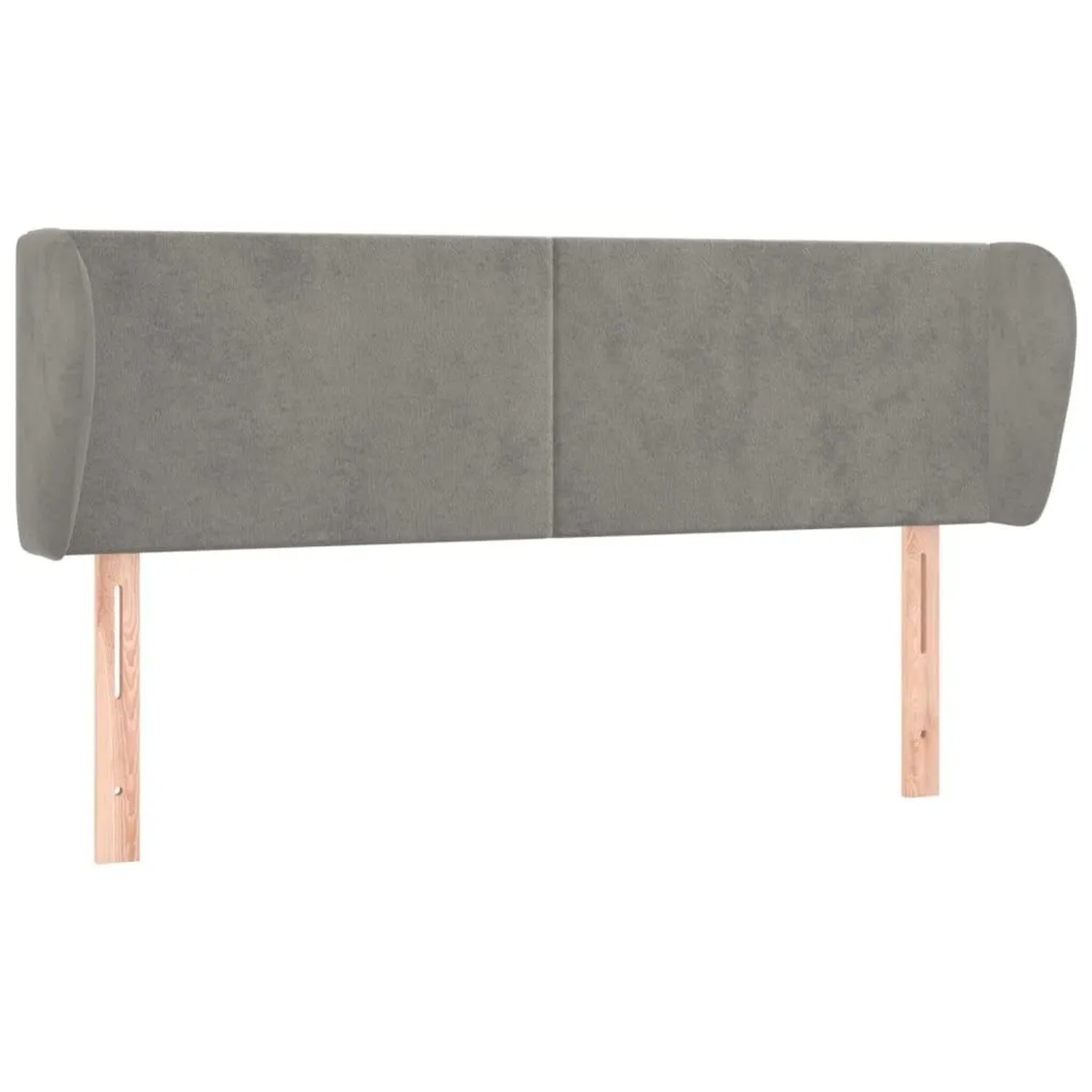 vidaXL Kopfteil mit Ohren Hellgrau 147x23x78/88 cm Samt 3116912