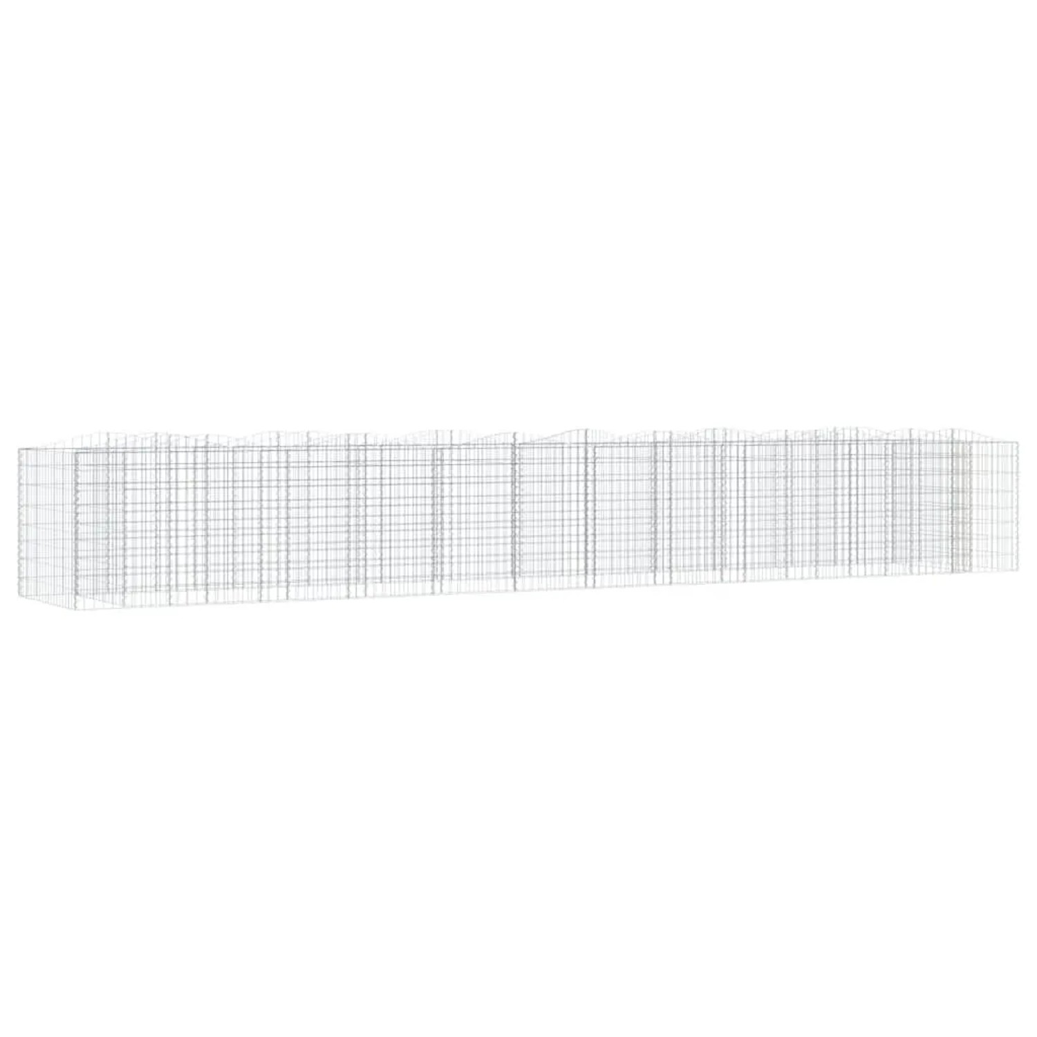 Furnicato Gabionen-hochbeet Mit Hochbogen 600x100x100 Cm Verzinktes Eisen