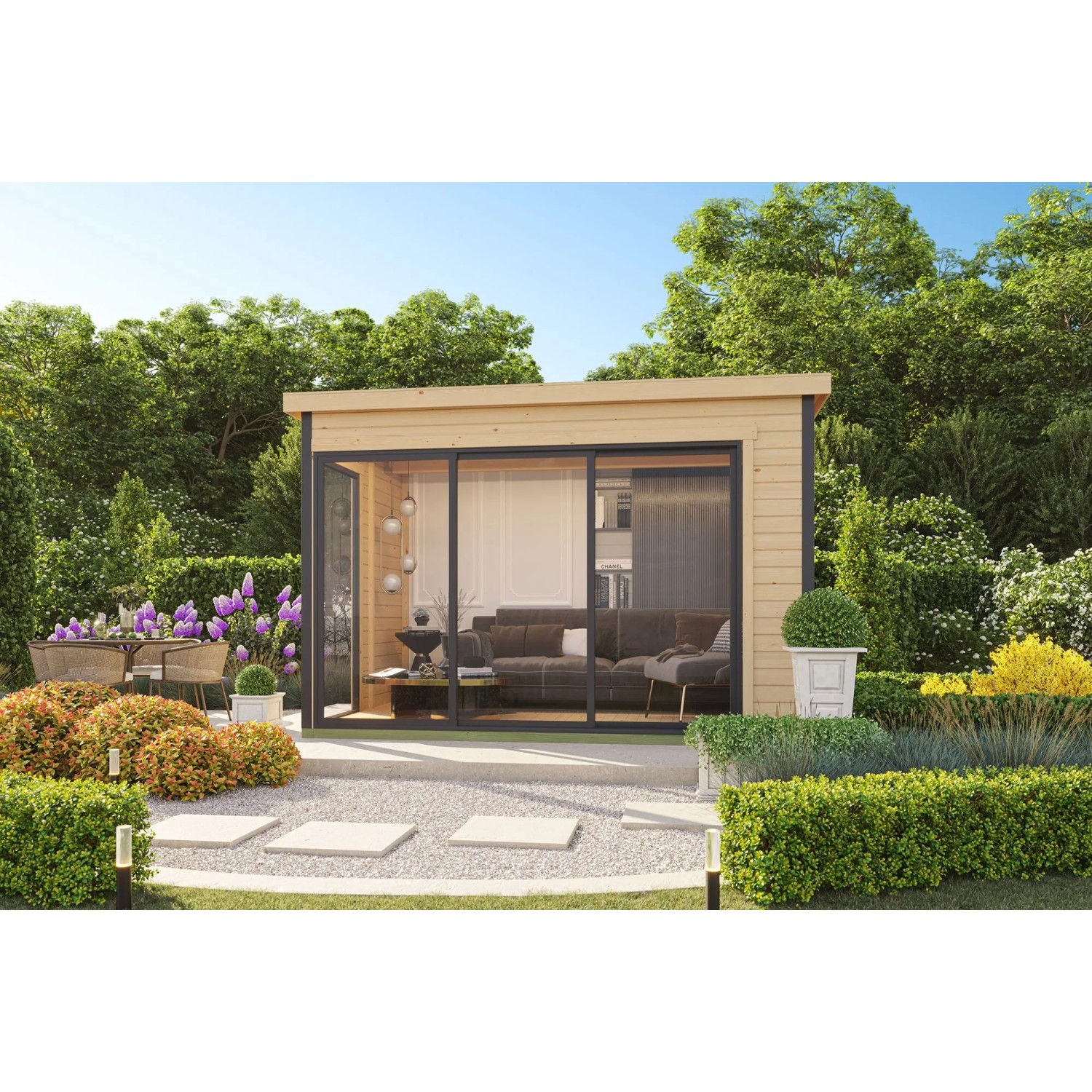 Lasita Gartenhaus Austin 5 Natur/Unbehandelt 360 cm x 240 cm