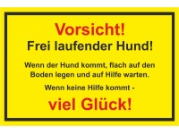 Hinweisschild 'Vorsicht! Bissiger Hund' – Kunststoff, 20x30 Cm, Für Innen & Außen