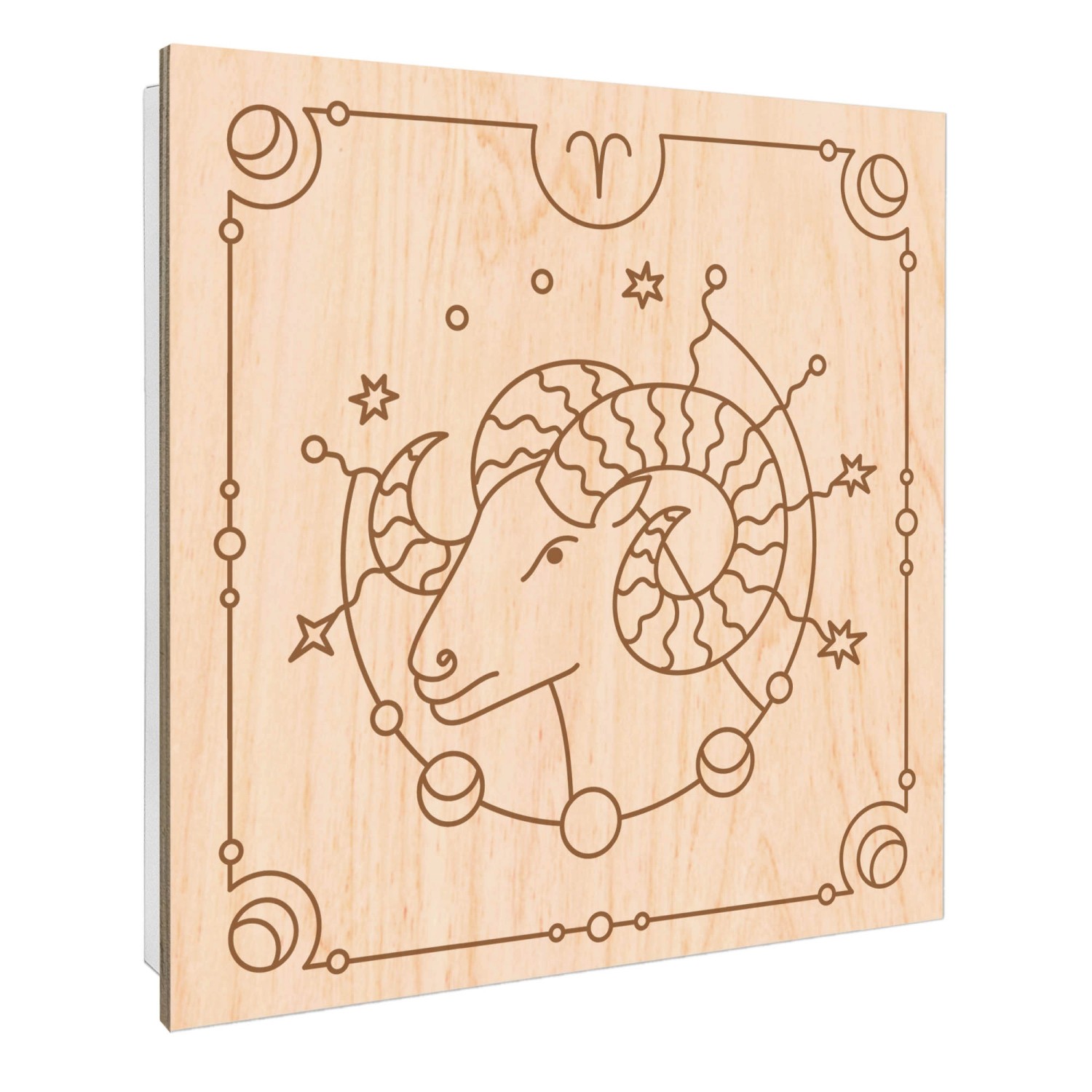 Banjado Schlüsselkasten mit Holzfront 30x30cm Weiß Scharnier Links 50 Haken günstig online kaufen