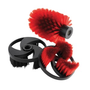 Nilfisk Multibürsten-Set: Garten-, Fahrzeug- und Felgenbürste für Hochdruckreiniger.