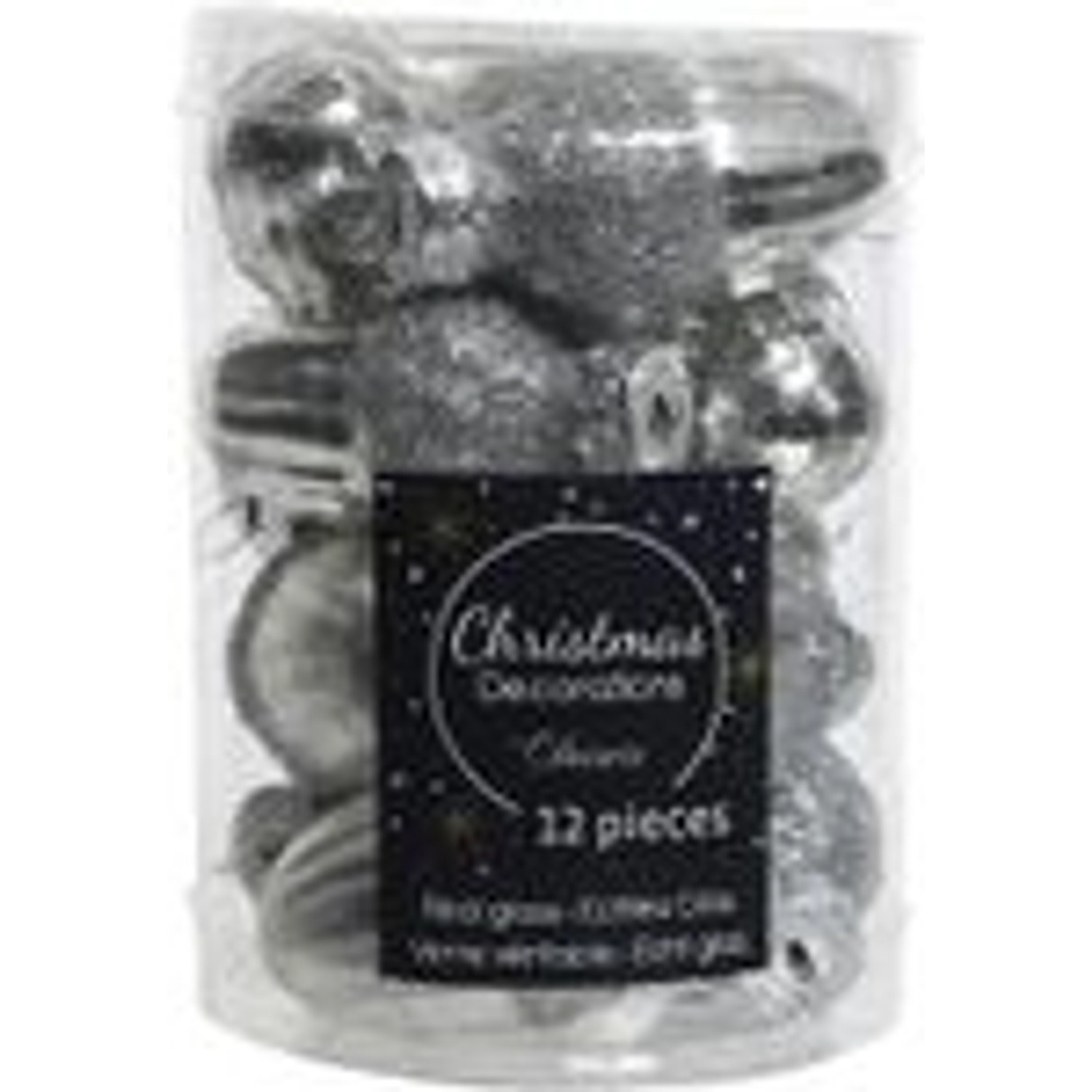 Thumbnail - Kaemingk Christbaumschmuck Eichel Glas  3 cm x 4 cm 12 Stueck in Silber